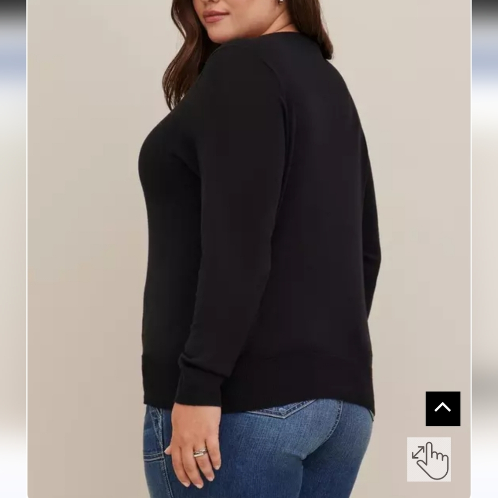 Torrid Black EUC Sz 2X Women's Sweater - Picture 5 of 13